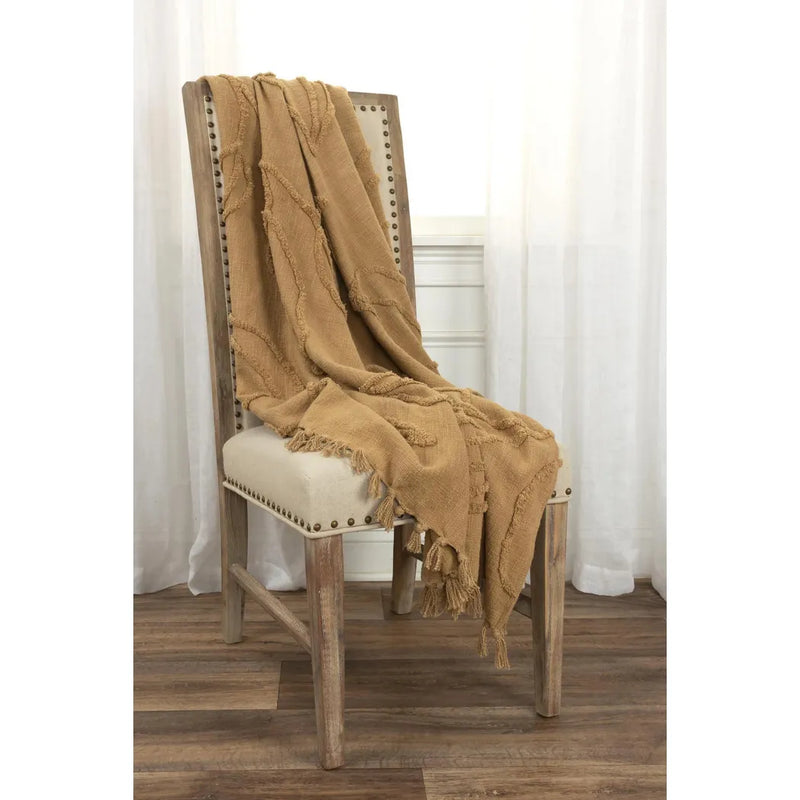 Thelma Textured Cotton Throw Blanket