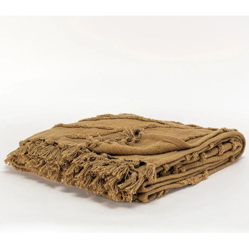 Thelma Textured Cotton Throw Blanket