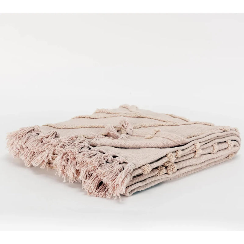 Thelma Textured Cotton Throw Blanket