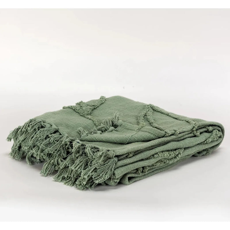 Thelma Textured Cotton Throw Blanket