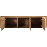 Theo Natural Wood Media Bench-TV Stands & Media Centers-Moe's Home-LOOMLAN