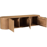 Theo Natural Wood Media Bench-TV Stands & Media Centers-Moe's Home-LOOMLAN