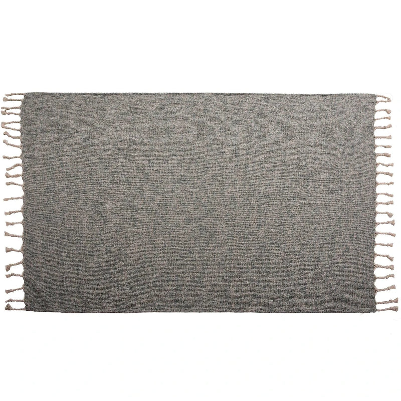 Theo Teal Gray Throw Blanket