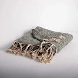 Theo Teal Gray Throw Blanket