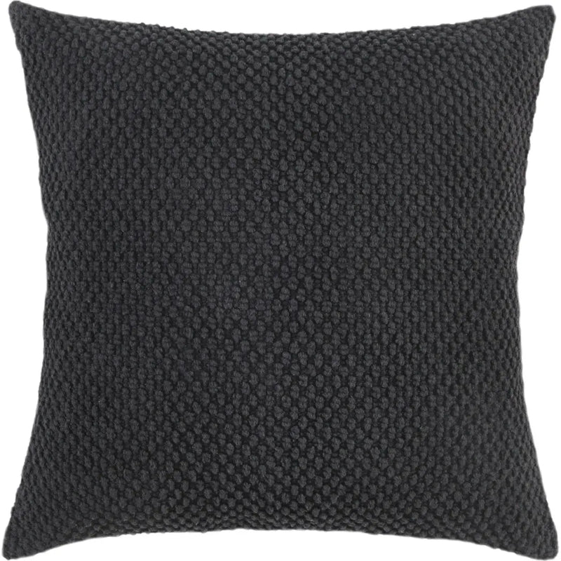 Theo Textured Couch Throw Pillow Down Insert-Throw Pillows-LOOMLAN-Black-LOOMLAN