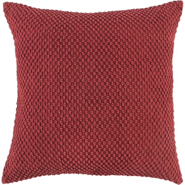 Theo Textured Couch Throw Pillow Down Insert-Throw Pillows-LOOMLAN-Deep Merlot-LOOMLAN