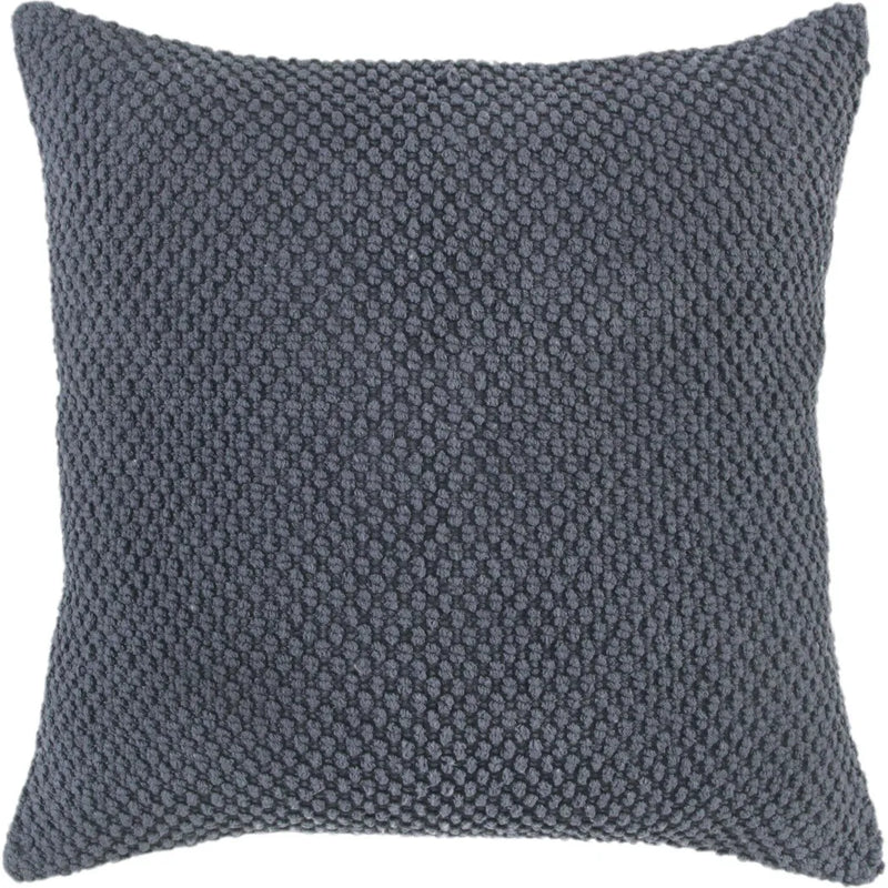 Theo Textured Couch Throw Pillow Down Insert-Throw Pillows-LOOMLAN-Dk Grey-LOOMLAN