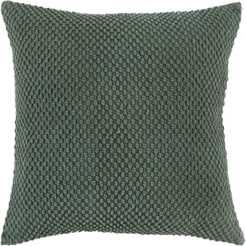 Theo Textured Couch Throw Pillow Down Insert-Throw Pillows-LOOMLAN-Olive Green-LOOMLAN