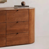 Theo Wood Brown 6 Drawer Dresser