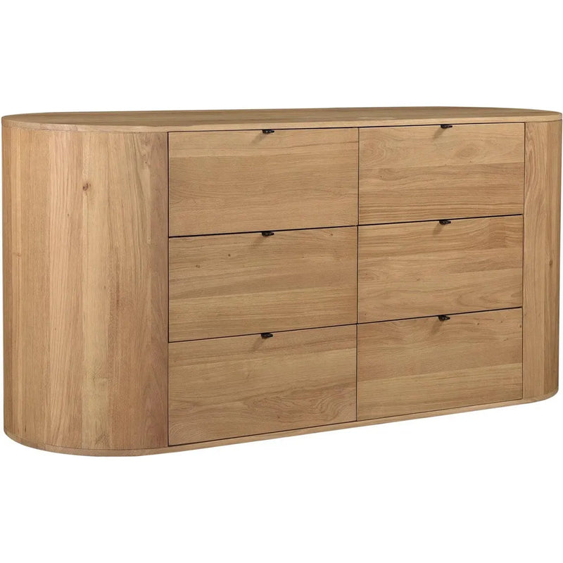 Theo Wood Brown 6 Drawer Dresser