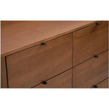 Theo Wood Brown 6 Drawer Dresser