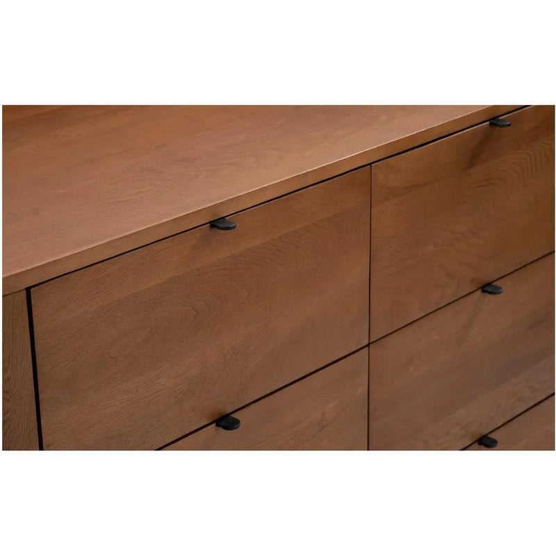 Theo Wood Brown 6 Drawer Dresser