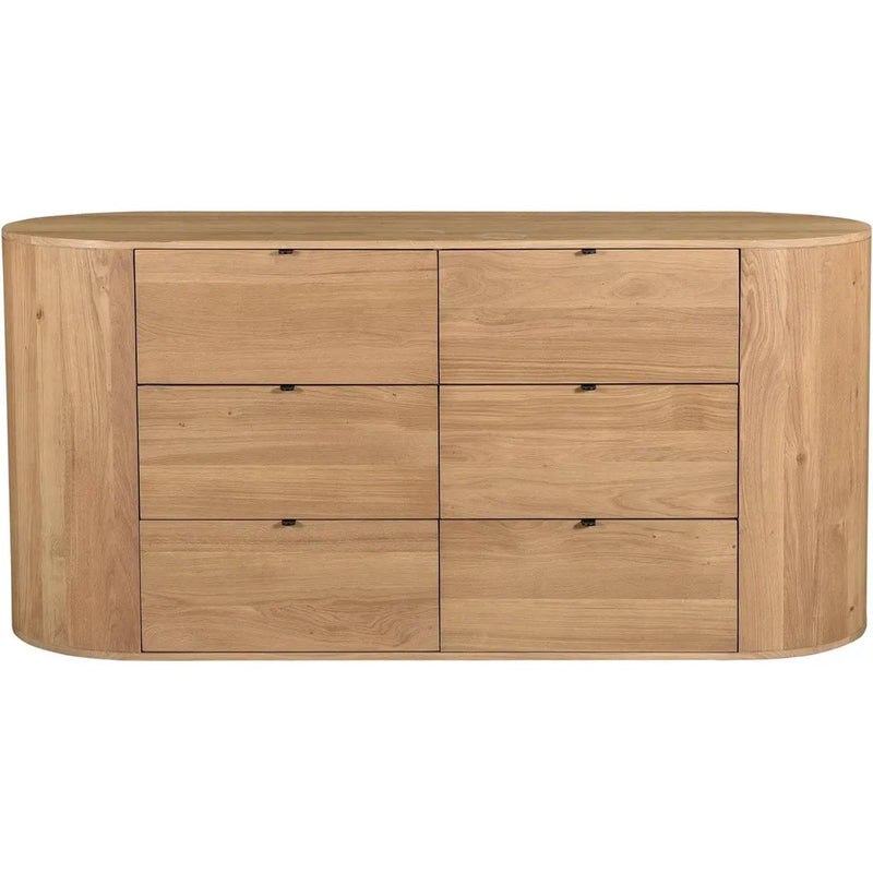 Theo Wood Brown 6 Drawer Dresser