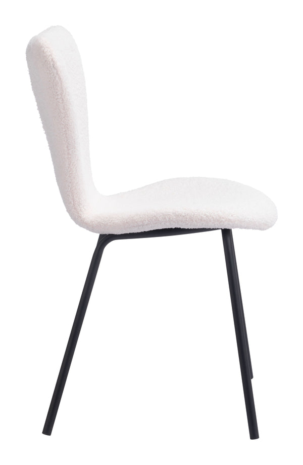 Thibideaux Dining Chair (Set of 2) Ivory-Dining Chairs-Zuo Modern-LOOMLAN