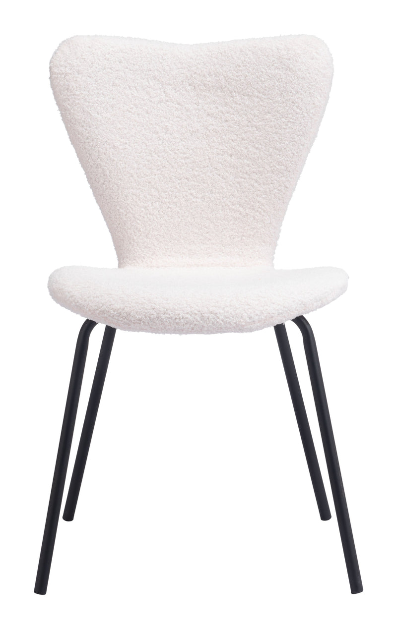Thibideaux Dining Chair (Set of 2) Ivory-Dining Chairs-Zuo Modern-LOOMLAN