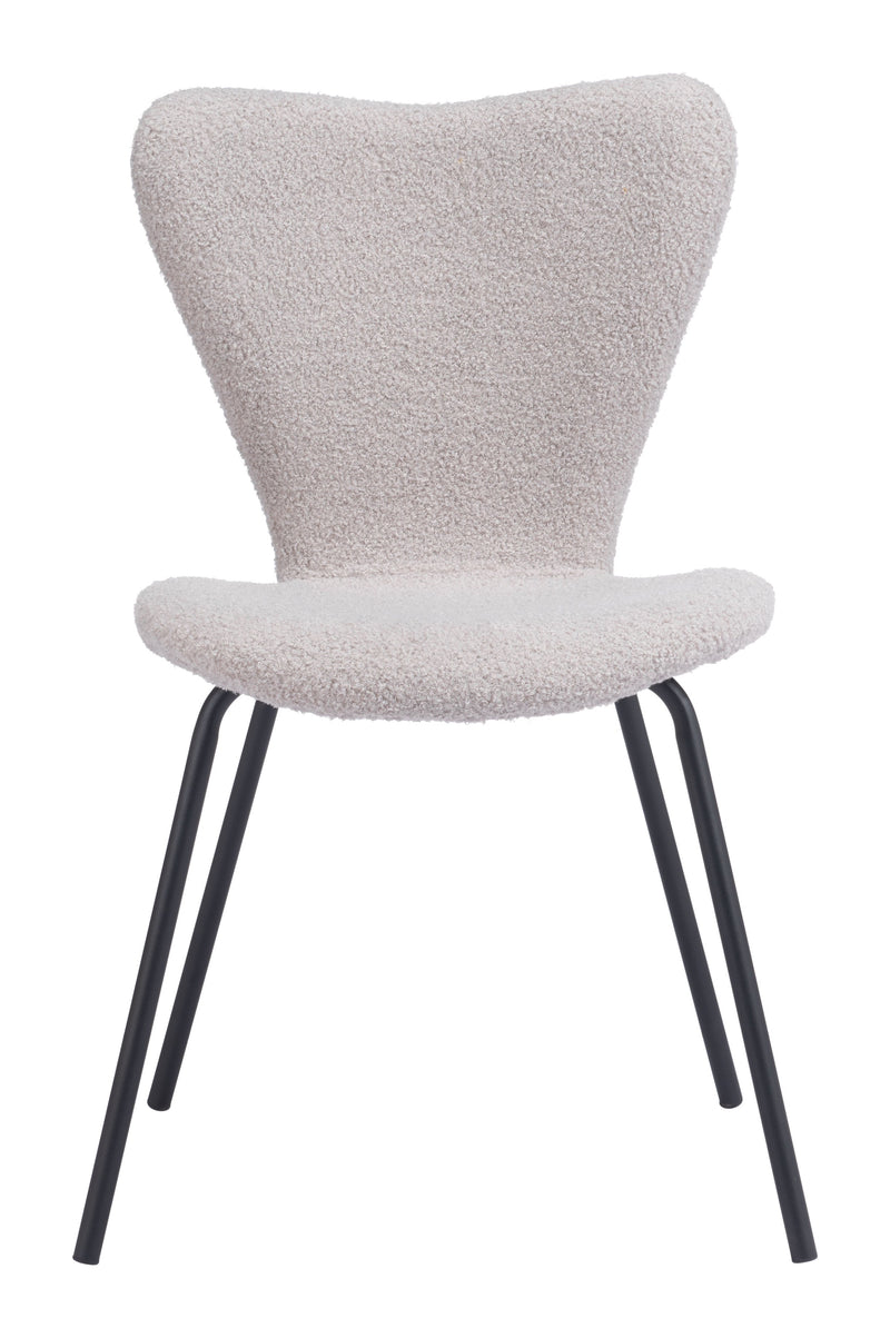 Thibideaux Dining Chair (Set of 2) Light Gray-Dining Chairs-Zuo Modern-LOOMLAN