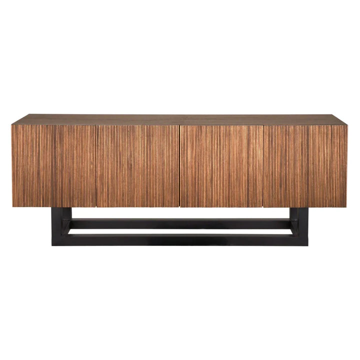 Thomson Steel Base Wooden Sideboard - LOOMLAN - Noir - Sideboards