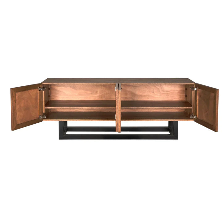 Thomson Steel Base Wooden Sideboard - LOOMLAN - Noir - Sideboards