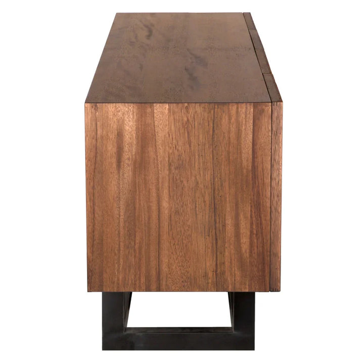 Thomson Steel Base Wooden Sideboard - LOOMLAN - Noir - Sideboards