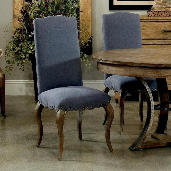 Thorne Linen Armless Dining Chair 2PC-Dining Chairs-Sarreid-LOOMLAN