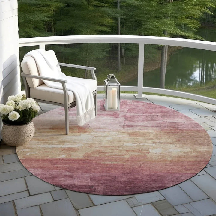 Thornelle Pink Washable Indoor - Outdoor Rug - LOOMLAN - LOOMLAN Rugs - Outdoor Rugs