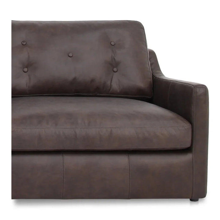 Thurlow Brown Leather Corner Sectional - LOOMLAN - Moe's Home - Sectionals
