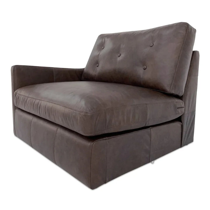 Thurlow Leather Left Arm Facing Corner Modular Sofa-Modular Sofas-Moe's Home-LOOMLAN