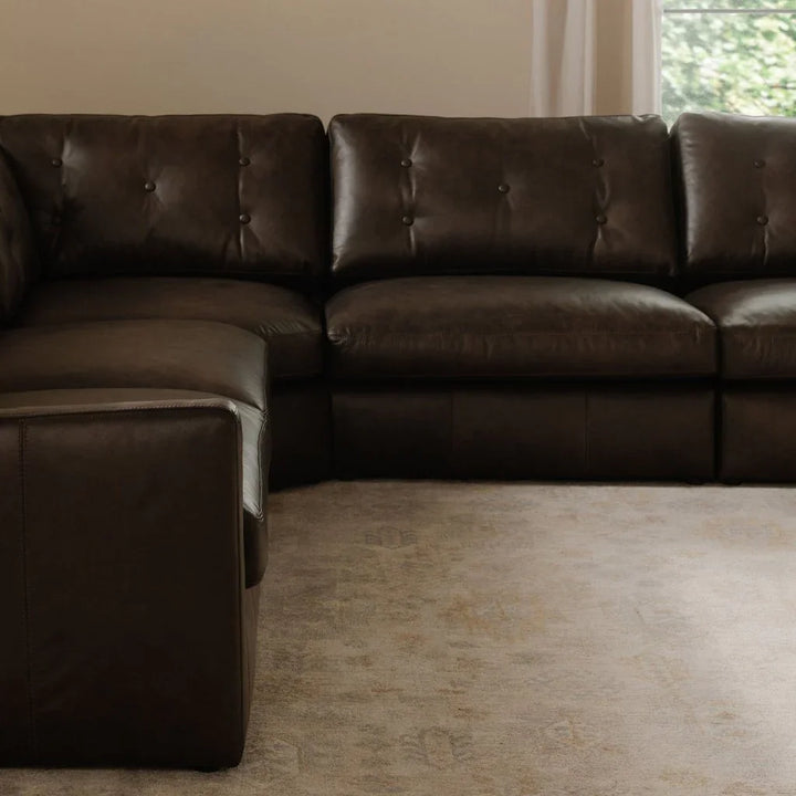 Thurlow Top Grain Leather Sofa - LOOMLAN - Moe's Home - Sofas & Loveseats