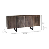 Tiburon Brown Reclaimed Wood Sideboard for Dining Room-Sideboards-Moe's Home-LOOMLAN