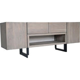 Tiburon Solid& Iron Grey Media Cabinet-TV Stands & Media Centers-Moe's Home-LOOMLAN