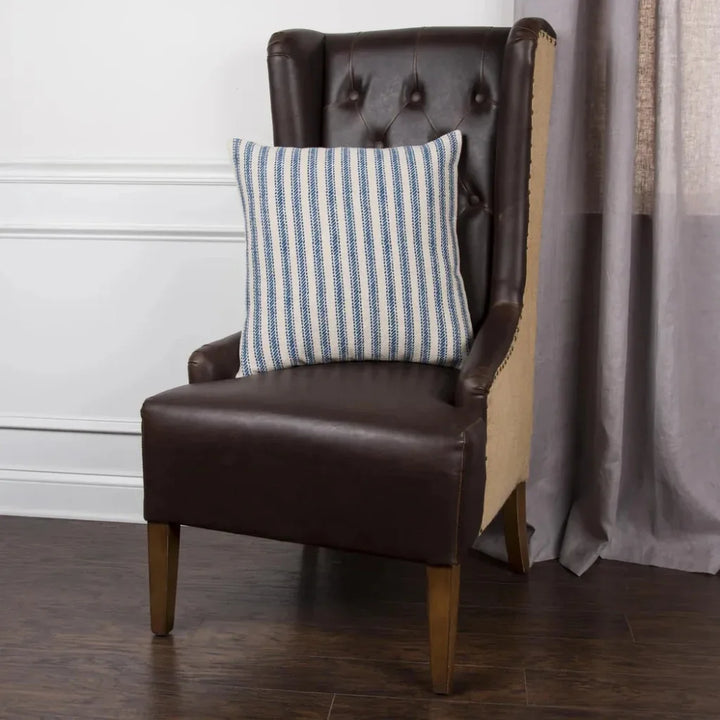 Ticking Stripe Decorative Pillow With Insert - LOOMLAN - LOOMLAN - Throw Pillows