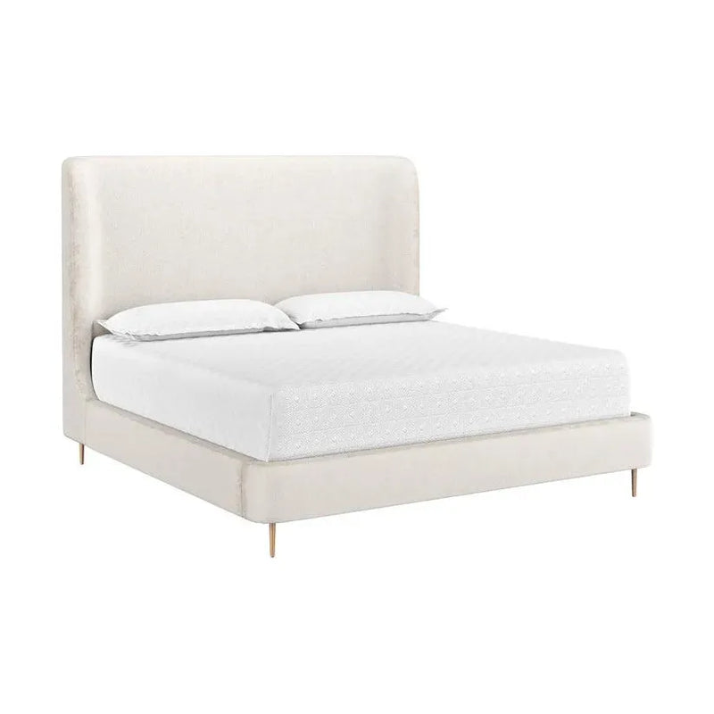 Tierra Stain Resistant Fabric Bed Frame-Beds-SUNPAN-Bergen Taupe-King-LOOMLAN