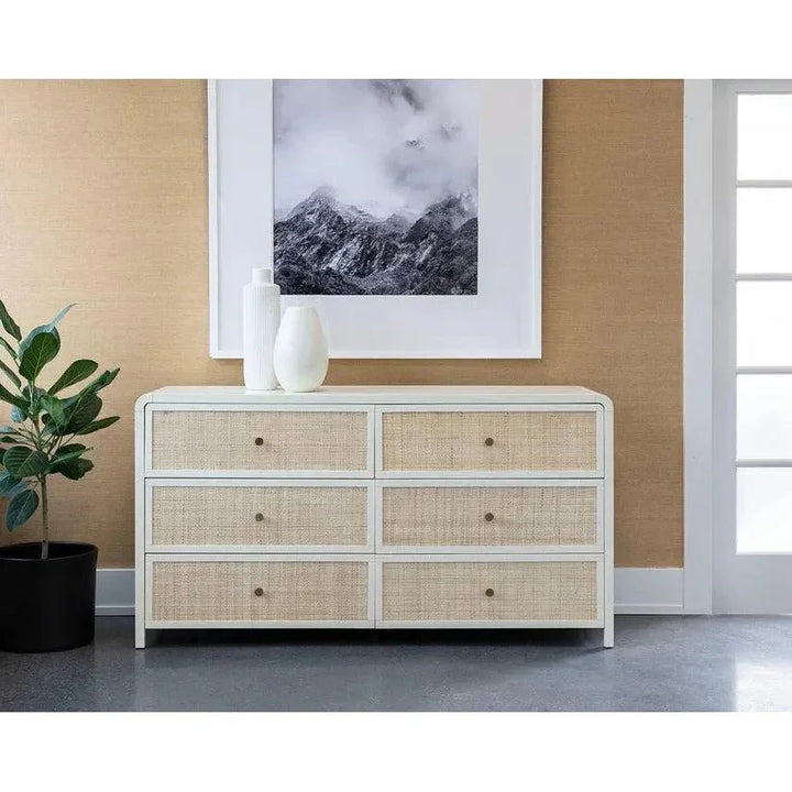 Tierra Wooden Rattan Stylish Dresser - LOOMLAN - SUNPAN - Dressers