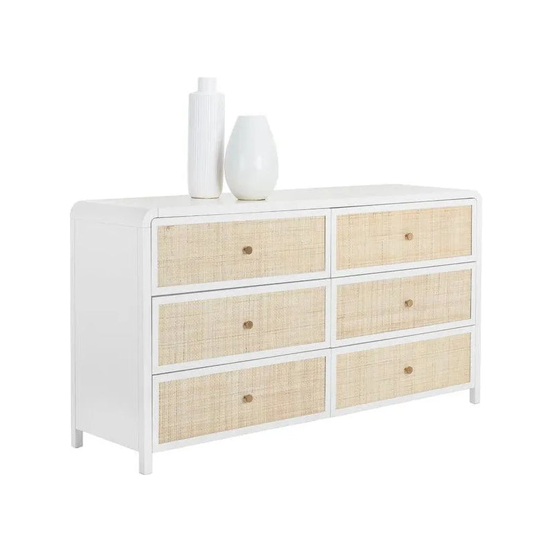 Tierra Wooden Rattan Stylish Dresser