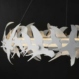 Tijereta 1-Light White Chandelier-Chandeliers-Currey & Co-LOOMLAN