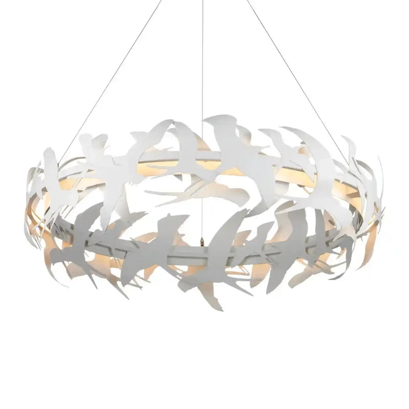 Tijereta 1-Light White Chandelier-Chandeliers-Currey & Co-LOOMLAN