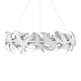 Tijereta 1-Light White Chandelier-Chandeliers-Currey & Co-LOOMLAN