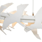 Tijereta 1-Light White Chandelier-Chandeliers-Currey & Co-LOOMLAN