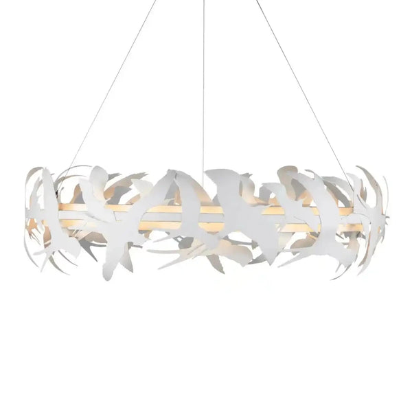 Tijereta 1-Light White Chandelier