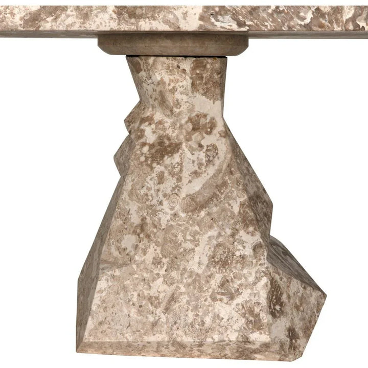 Tilden Marble Made Rectangular Console Table - LOOMLAN - Noir - Console Tables