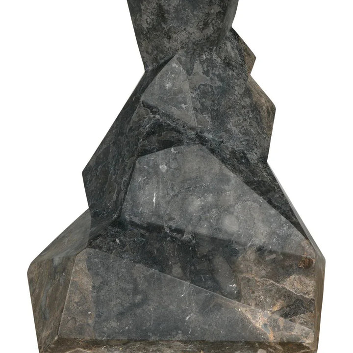 Tilden Marble Made Rectangular Console Table - LOOMLAN - Noir - Console Tables