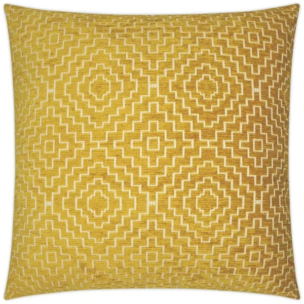 Tile Curry Global Yellow Large Throw Pillow Insert - LOOMLAN - D.V. Kap - Throw Pillows
