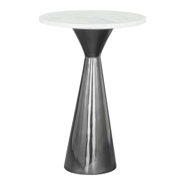 Tim Side Table White & Black Side Tables LOOMLAN By Zuo Modern