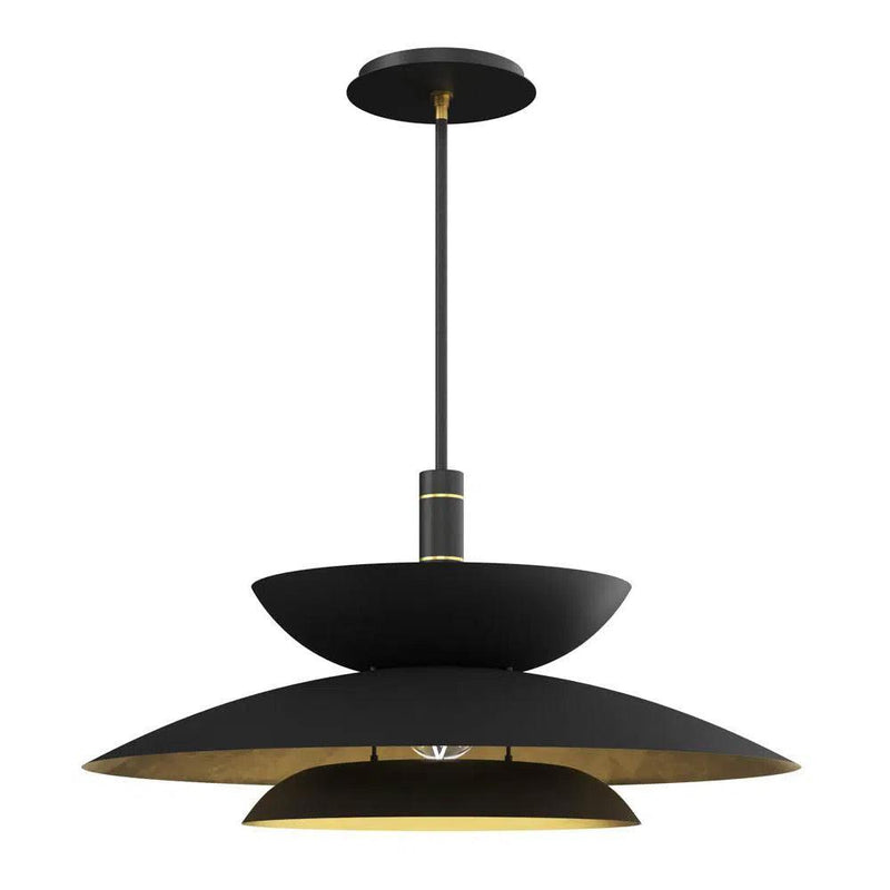 Timea Pendant Light Sleek Black And Brass