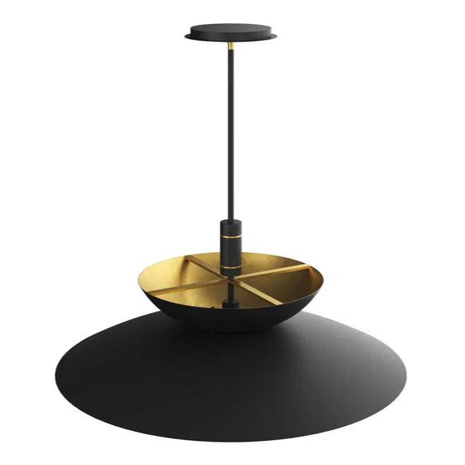 Timea Pendant Light Sleek Black And Brass