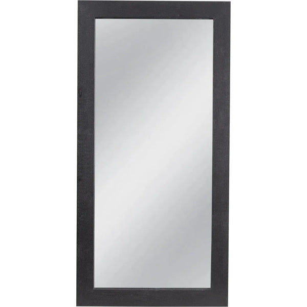 Timely Wood Black Vertical Floor Mirror