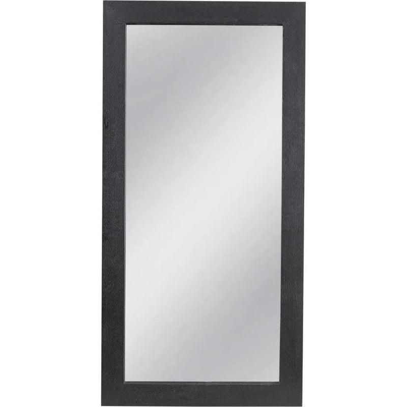 Timely Wood Black Vertical Floor Mirror-Floor Mirrors-Bassett Mirror-LOOMLAN