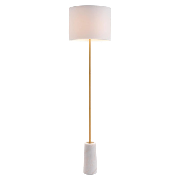 Titan Floor Lamp White & Gold Floor Lamps LOOMLAN By Zuo Modern