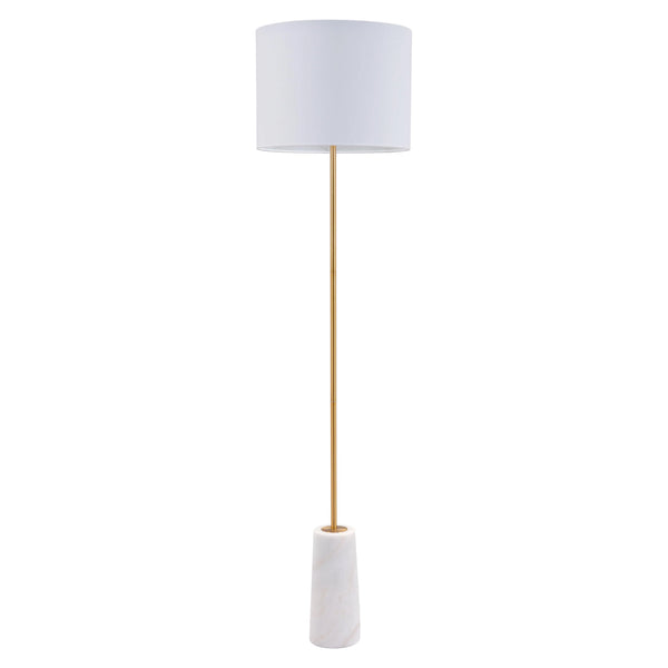 Titan Floor Lamp White & Gold Floor Lamps LOOMLAN By Zuo Modern