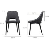 Tizz Contemporary Performance Fabric Dining Chair-Dining Chairs-Moe's Home-LOOMLAN